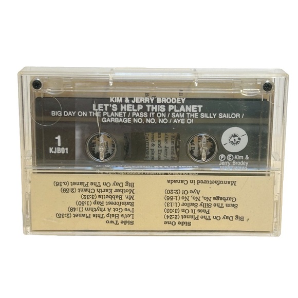 Vintage 1990 Kim and Jerry Brodey Let’s Help This Planet Music Cassette Tape Kid - Picture 4 of 10